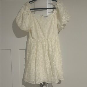 Baltic Born Cream Textured Mini Dress